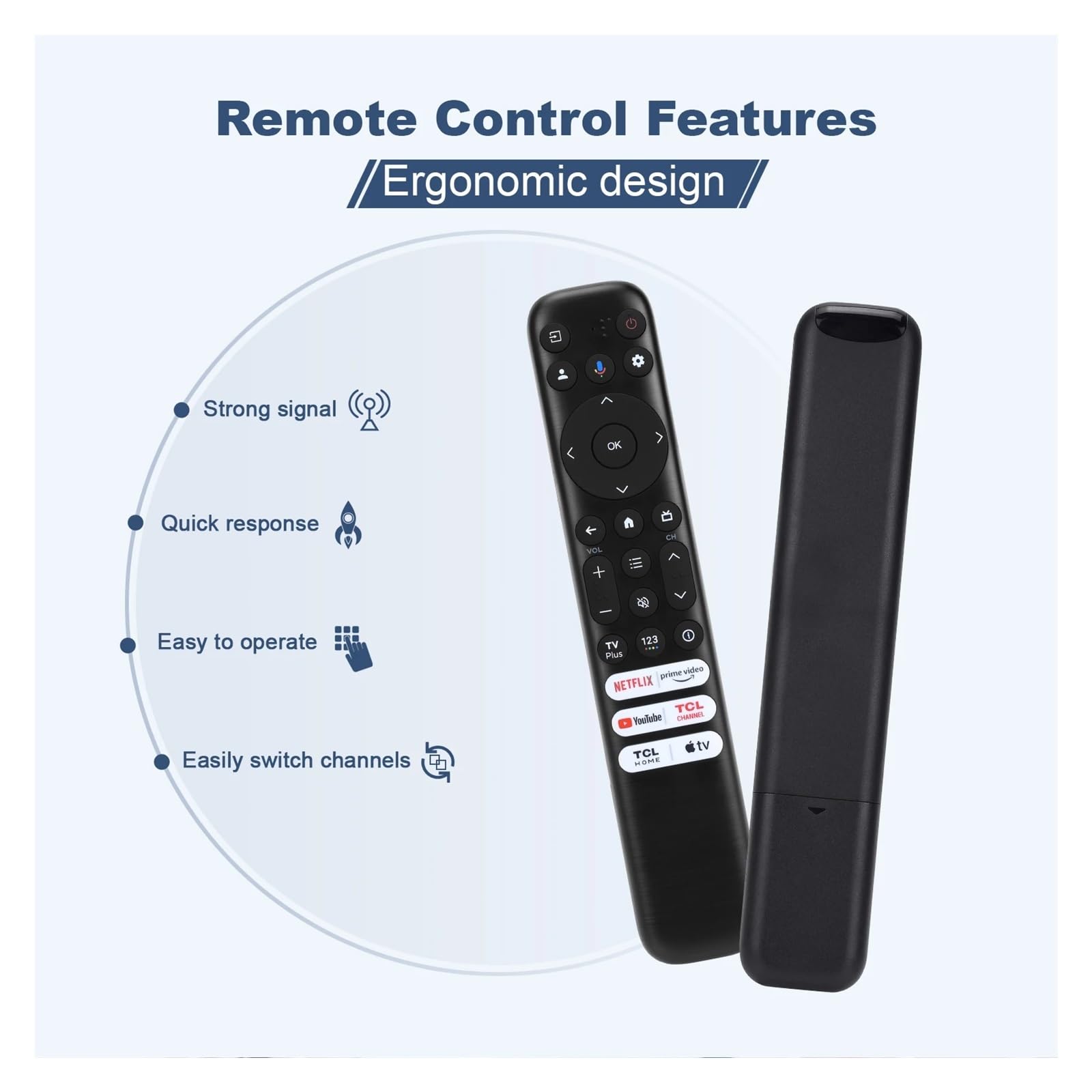 1 Unidad RC813-FMB1 RC813 FMB1 reemplazar Control Remoto por Voz Apto for TCL Google TV Mini 4K 8K LED LCD ULED OLED 50S546 43S446 50S446 55S446
