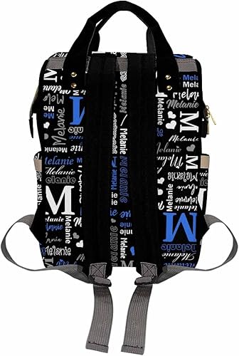 Miniatura 3 de Artsadd Bolsas de pañales personalizadas con nombre personalizado Monogram Backpack Baby Shower Regalos, Estampado 33, Mochilas Daypack