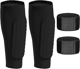 1 Par De Protectores para Piernas Y 2 Piezas De Correas para Piernas, Calentadores Anticolisión, Calentadores Elásticos para Piernas, Adecuados para Correr, Fútbol, ​​Montañismo Y Ciclismo