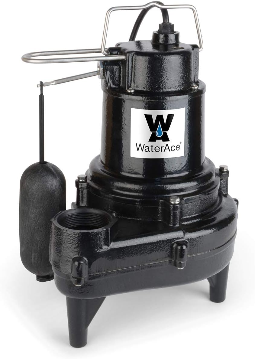 WaterAce WA50SASW Sewage Pump, Black