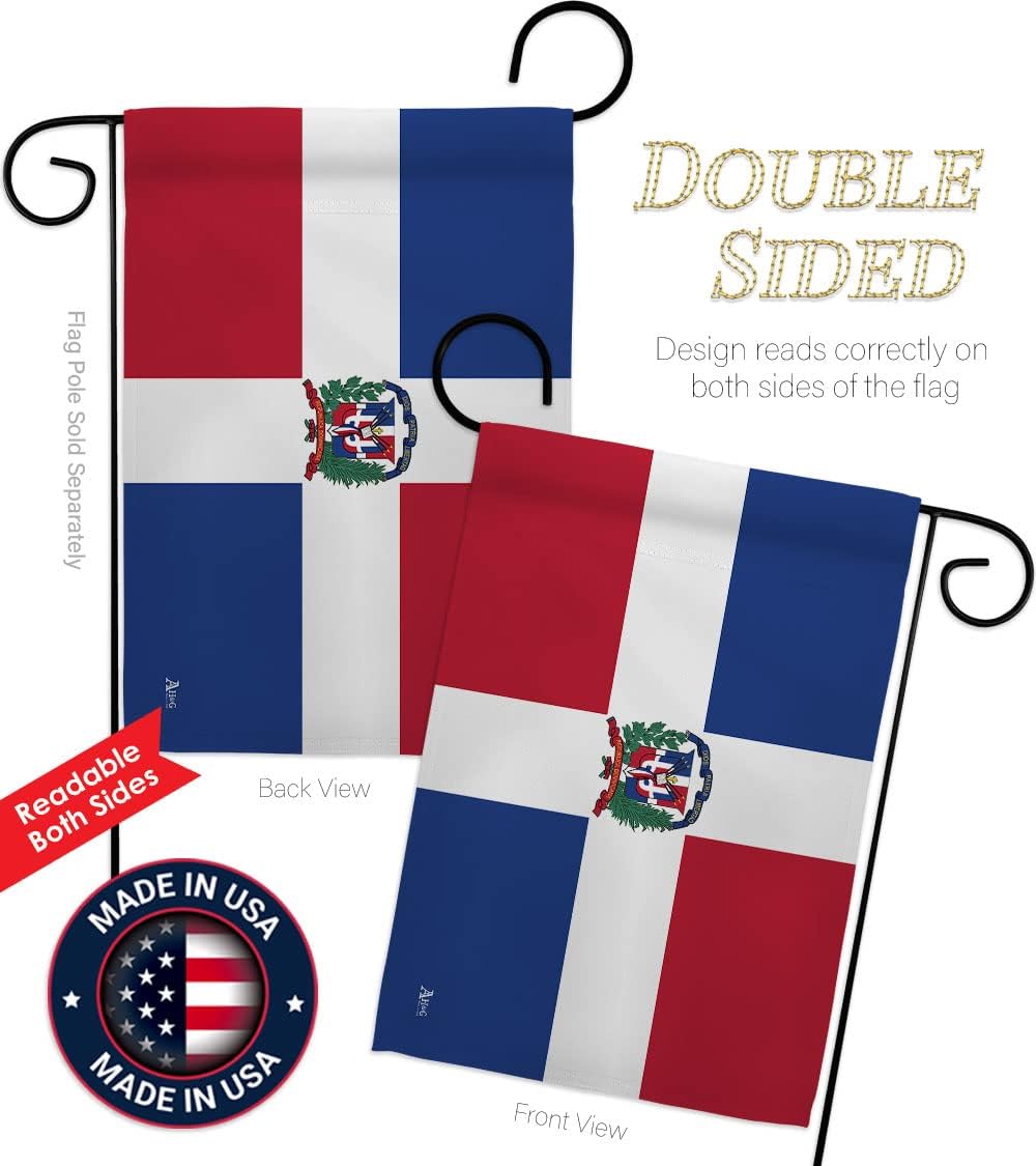 Americana Home & Garden Dominican Republic Garden Flag Regional Nation International World Country Particular Area House Decoration Banner Small Yard Gift Double-Sided, Made in USA