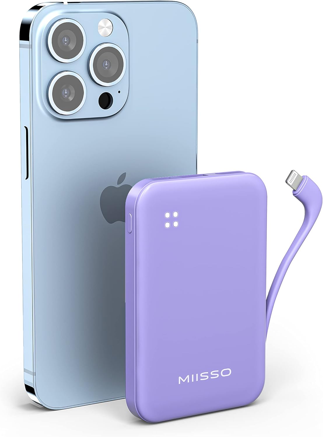 miisso 4500mAh Built in Cable Cell Phone External Battery