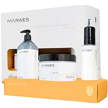 Kaaral MARAES Liss Care Gift Box - Certified Vegan Shampoo, Mask and Split Ends Sealer Set with Biotin & Coconut - Smoothing Care Kit for Frizzy and Dry Hair that Cleanses and Conditions Hair Ends