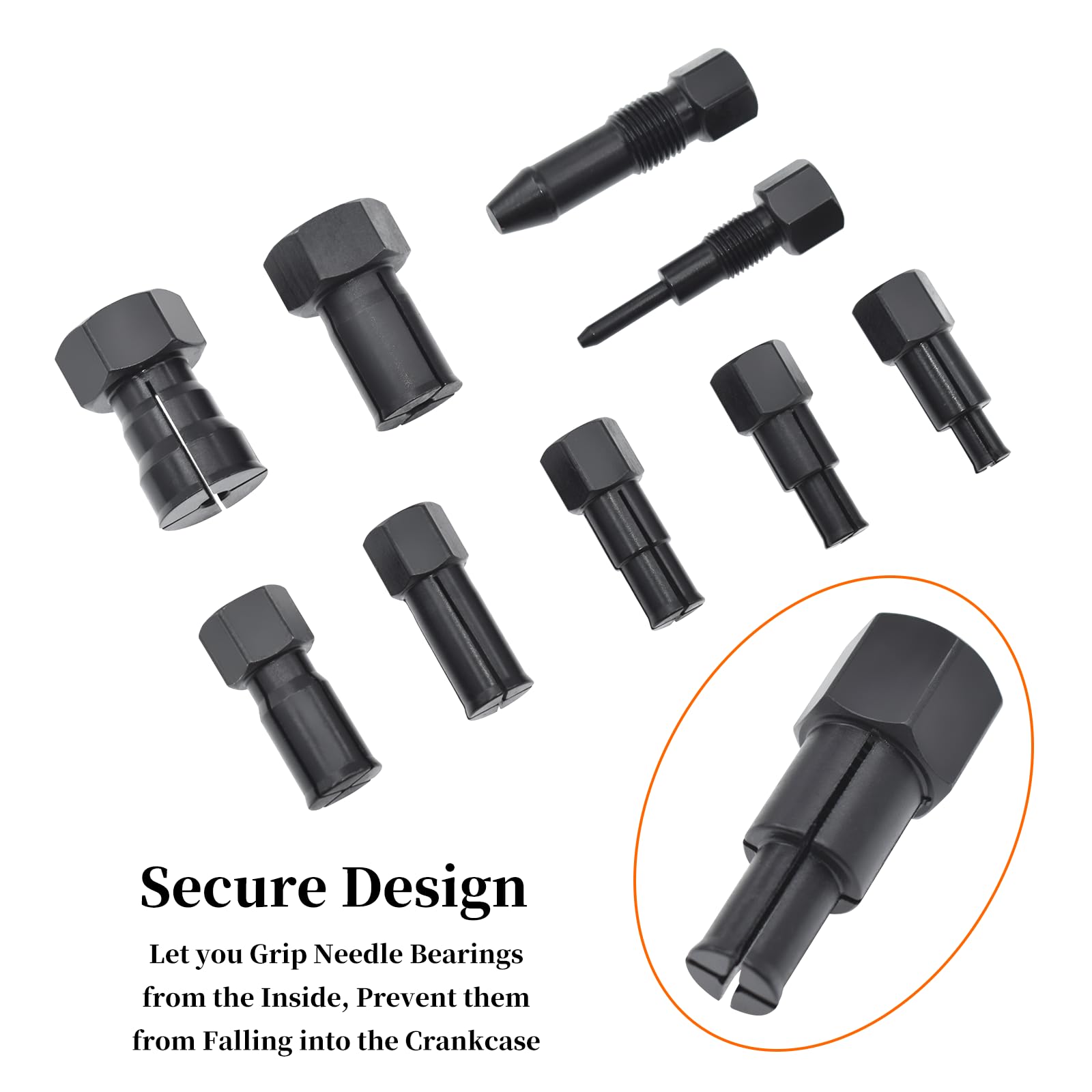 Lot de 10 extracteurs de roulements de moto - Extracteur de roulement intérieur professionnel pour trous aveugles et outils de retrait pour roulements de 8 à 25 mm - Convient pour divers