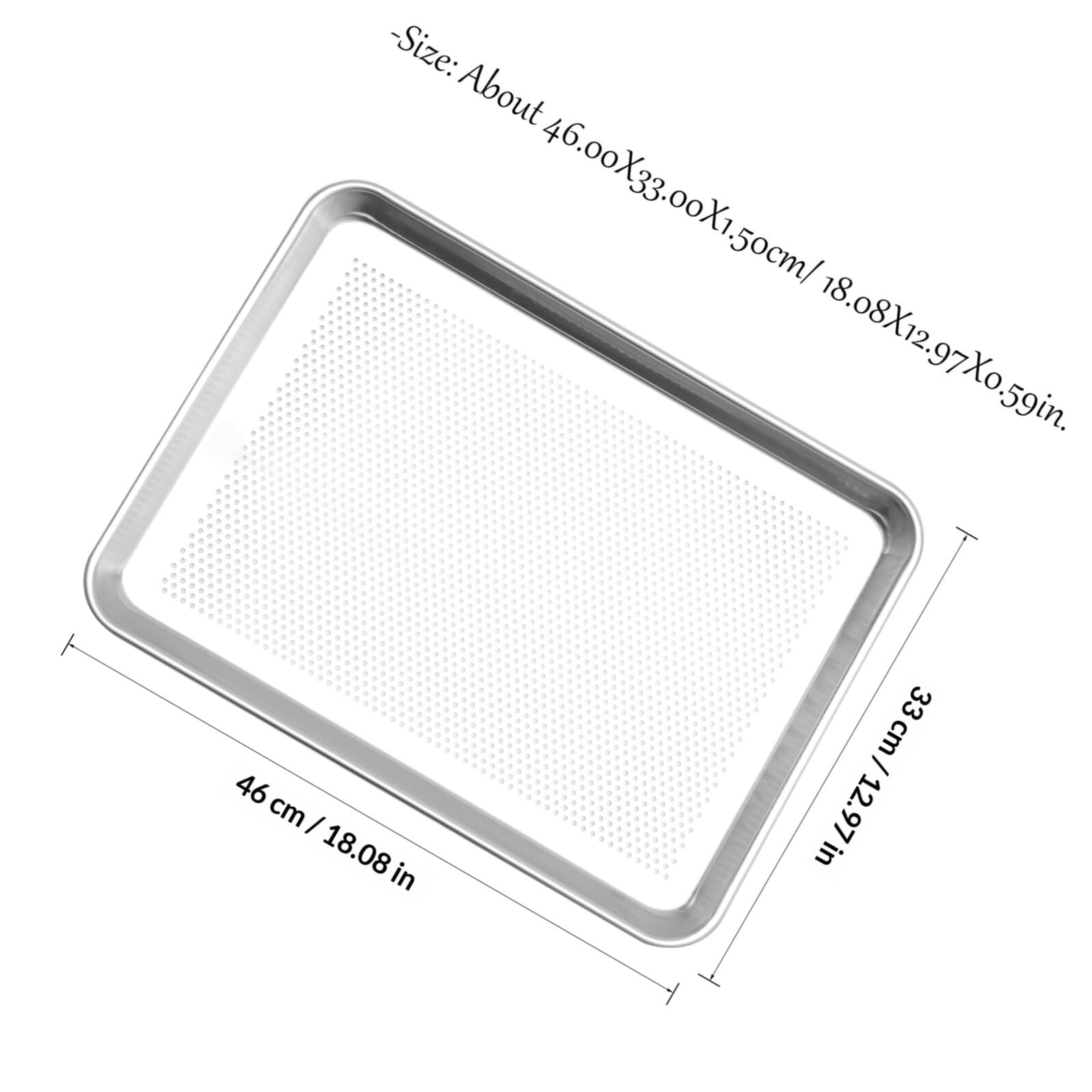 NUOBESTY 1pièce Plaque de Cuisson Perforée Alliage Aluminium Résistante Plateau de Cuisson Pratique pour Four et Rôtissage Design à Fond Perforé Uniforme