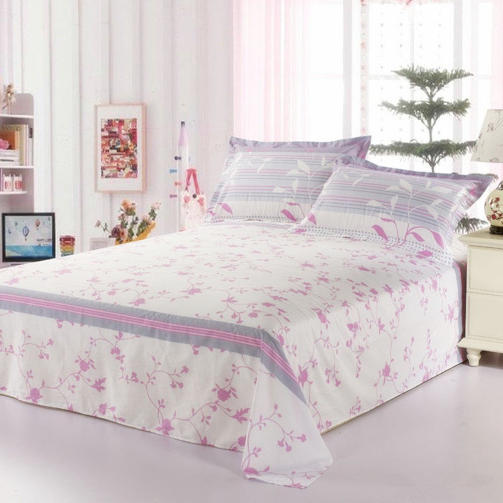 Draps en coton à motif feuilles pour une chambre fraîche et épurée