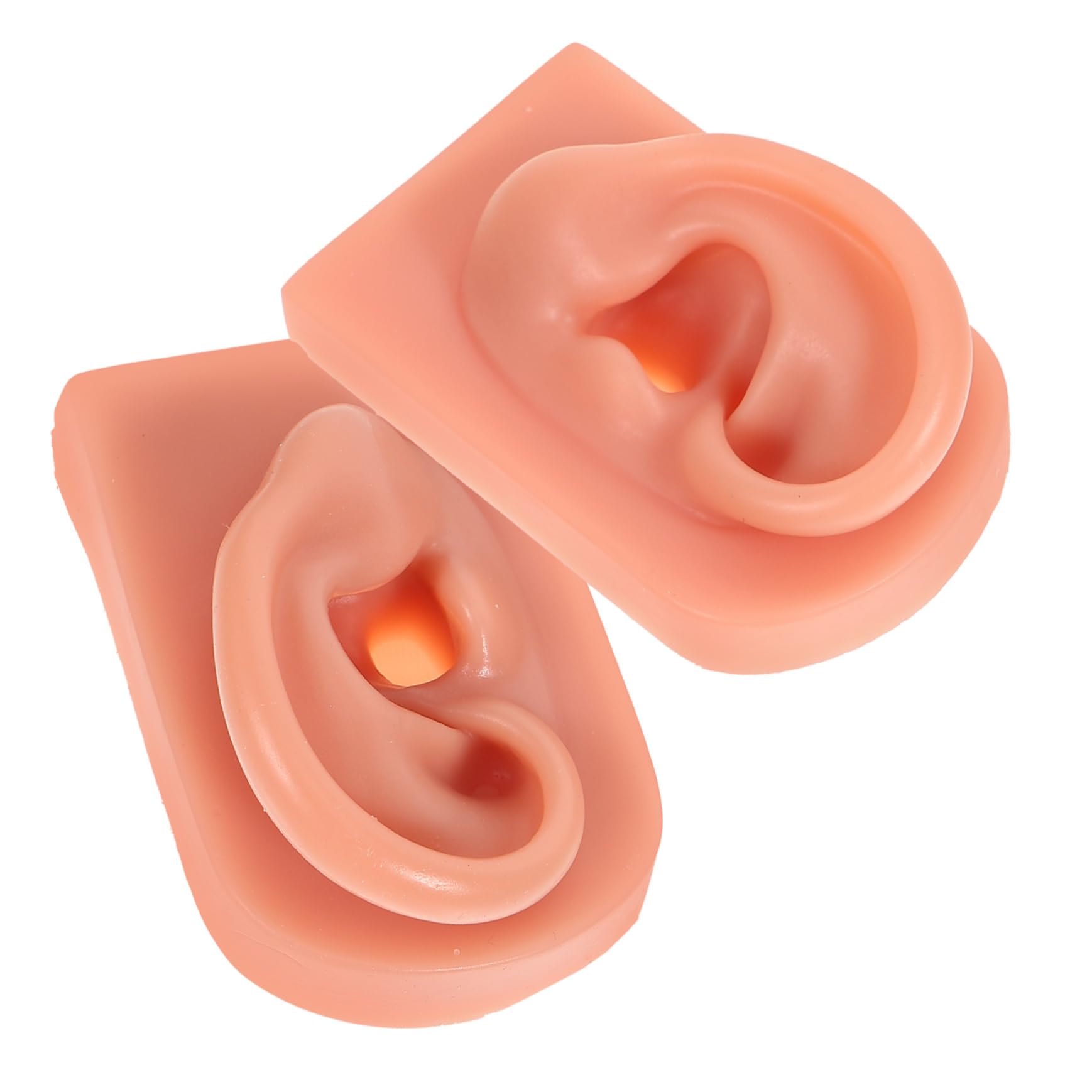 FOMIYES 2pcs Silicone Human Ear Model for Piercing Practice Realistic Dummy Ear Lightweight Compact Design