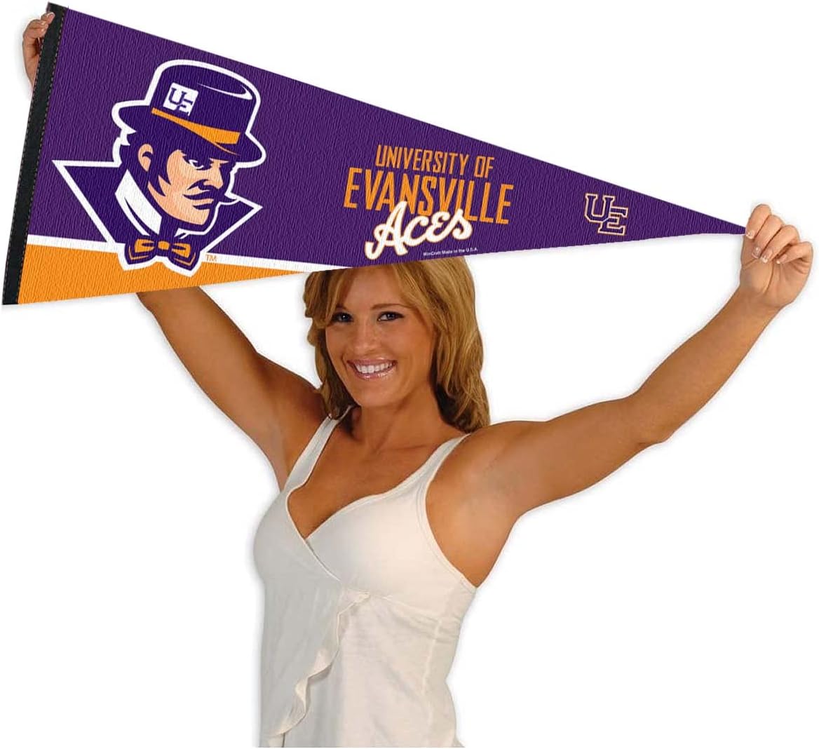 Evansville Purple Aces Pennant Full Size Felt