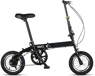 Adults Folding Bike, Mini Bike, with 12-Inch Fast Folding System Lightweight Frame Single Speed Dual Disc Brake, Adjustabl...