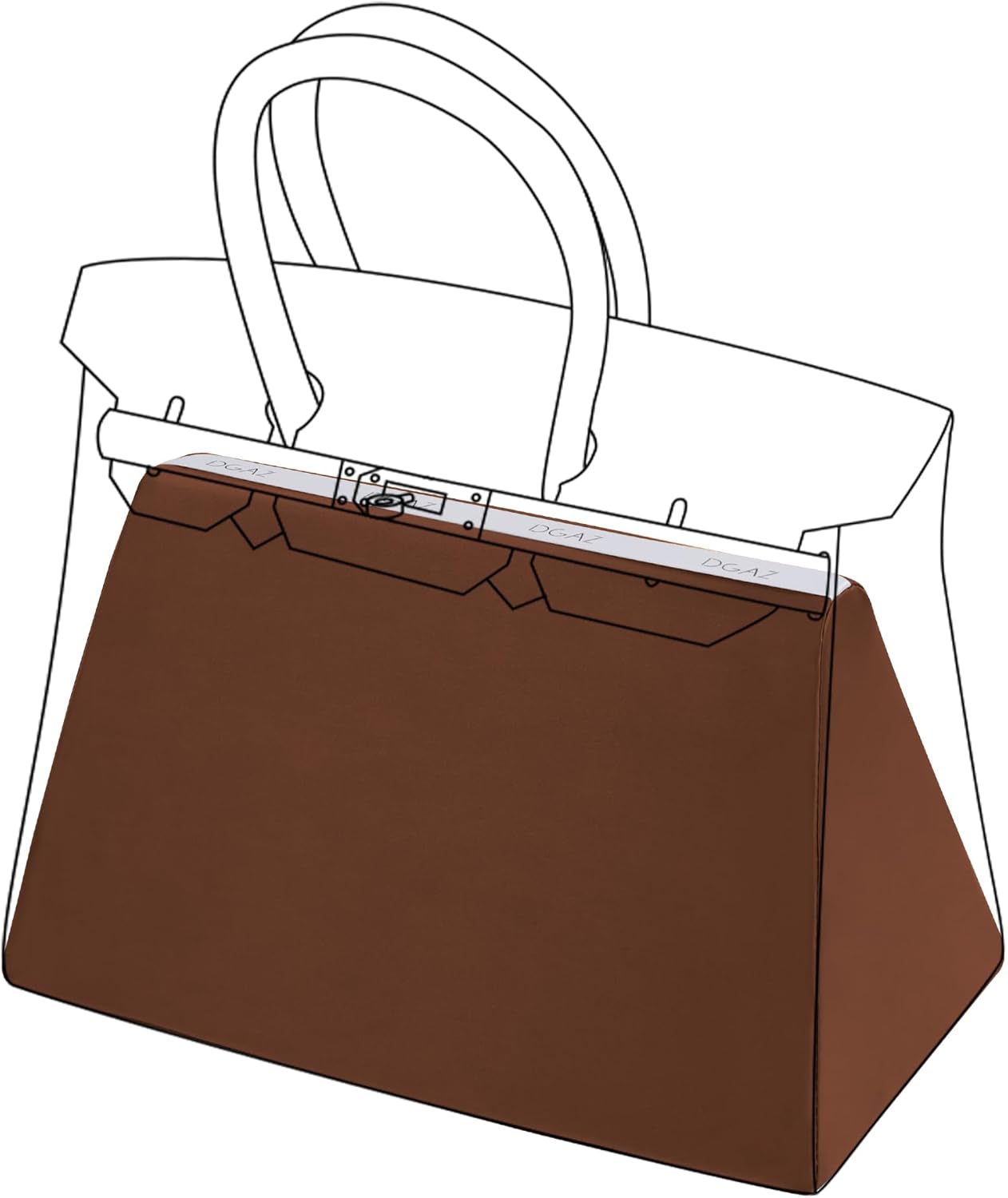 DGAZ Purse Pillow Shaper Insert,Luxury Handbag Tote Shapers, Memory Foam- Fits Birkin 20/25/30/35/40/45/50 Bag(Etoupe Grey,BK25 Retourne)