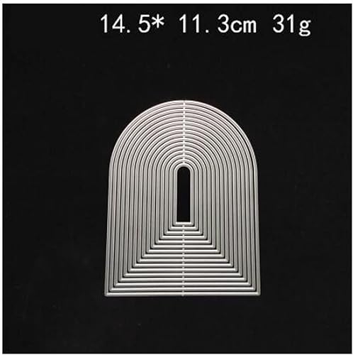 Miniatura 6 de Arcos esenciales de anidación arqueados troquelados de metal, marco de puerta de boda, plantillas cortadas para bricolaje, repujado, fotos, papel