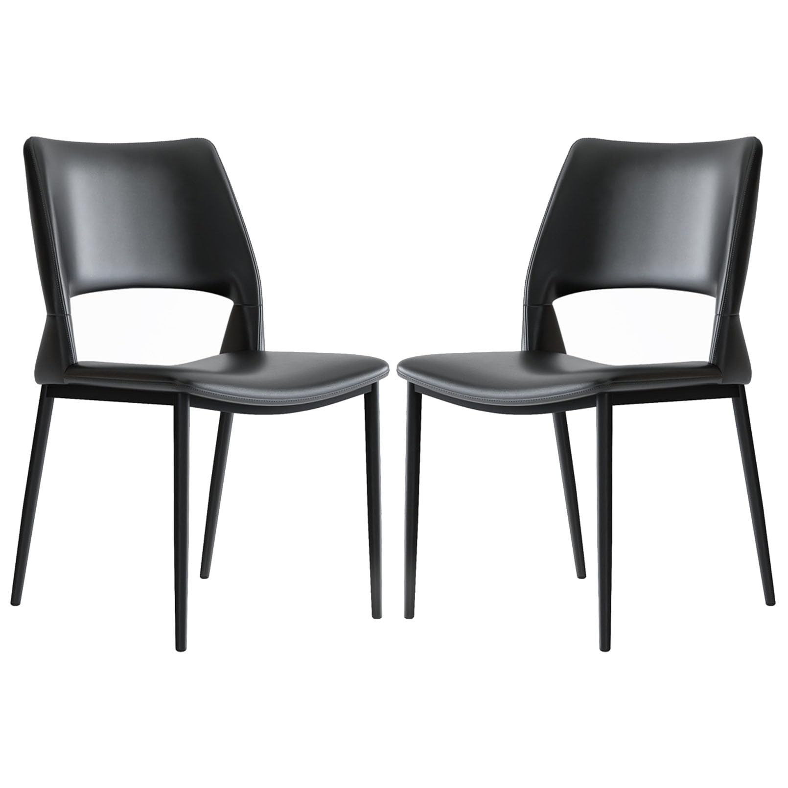 Chaises lounge pour la cuisine et le restaurant, lot de 2 sièges rembourrés en cuir synthétique
