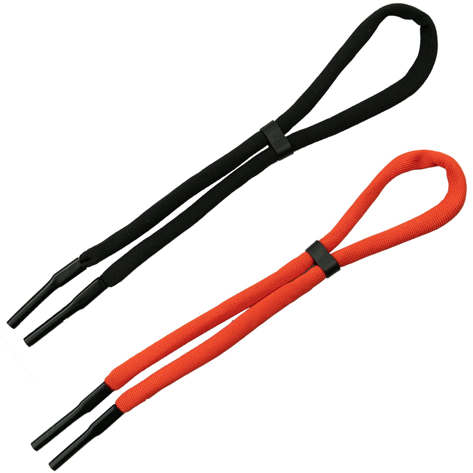 LAMXD 2 Pcs 26 inch Floating Sunglasses Strap Adjustable Sunglasses Retainer Anti-Lost Eyeglass Straps for Water Sports Boating Kayaking Surfing Men Women Black & Red