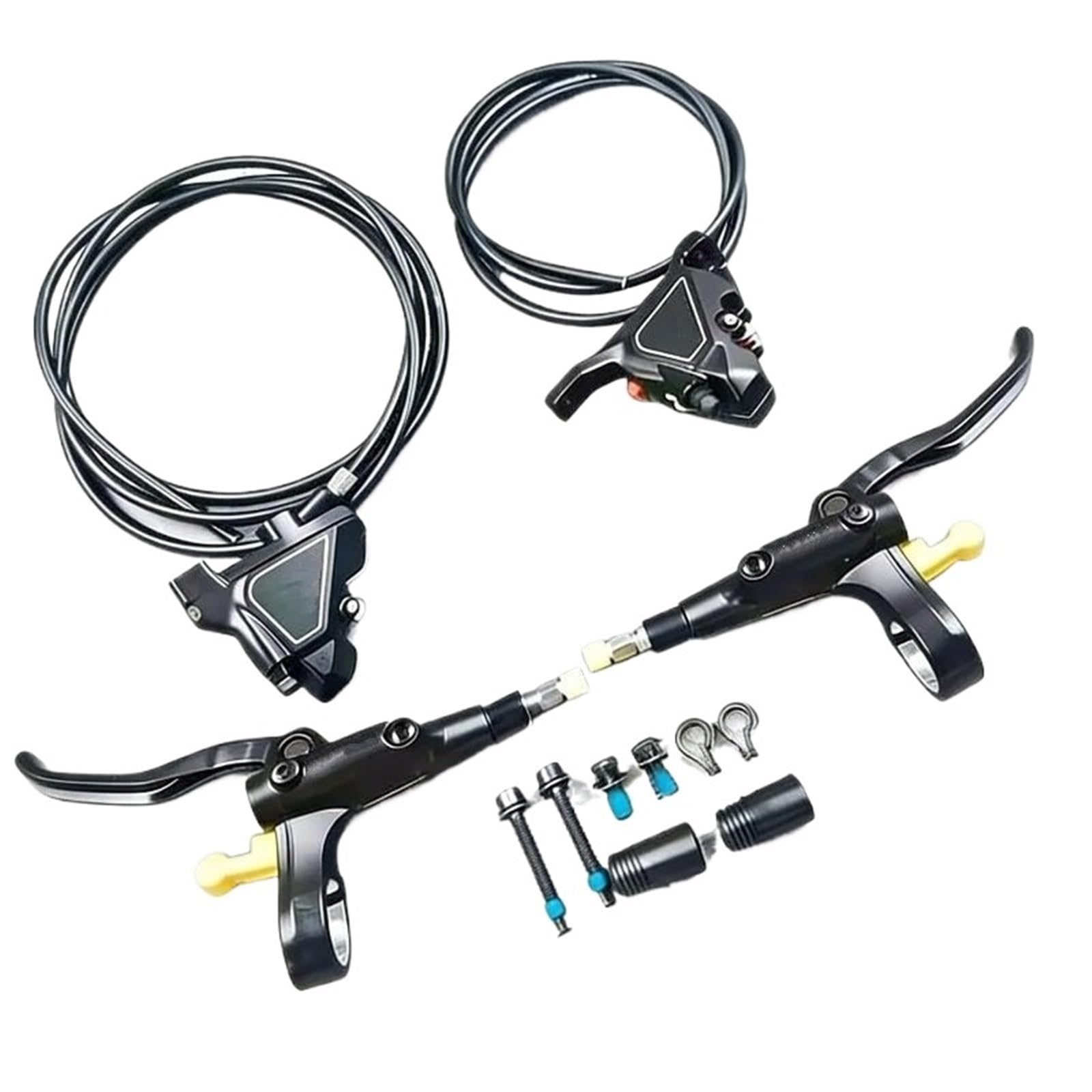 Oapncbvy A Pair Flat Mount Brake Road Bike Hydraulic Disc Brake Br-Ur300 Brake Lever Bl-Mt200 Left Front Right Rear Bicycles Rear Brake Drum Bike Rear Brake Drum(A Pair)