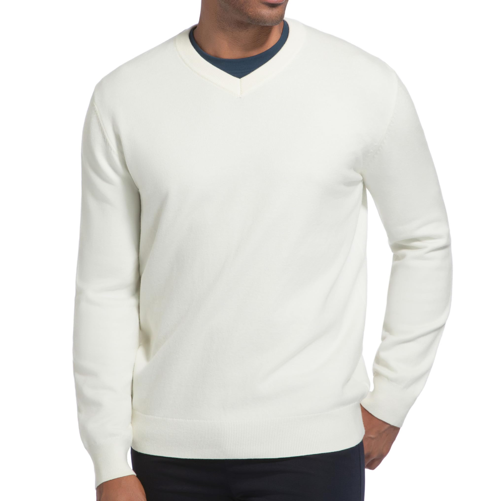 VEIISAR Herren Pullover mit V-Ausschnitt 360g - Dicke Variante - Pullover Wärme für Herbst/Winter - Weicher Bequemer Strickpullover