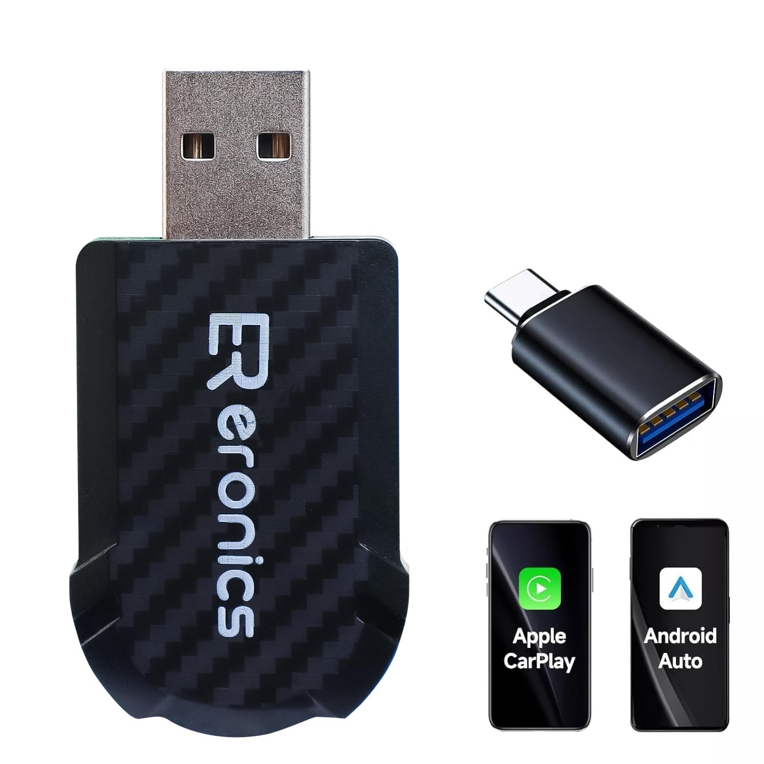 Wireless CarPlay Adapter Convert Wired Carplay/Android auto Dongle to Wireless | Plug & Play Wireless Car Connectivity, Easy Installation, Fast Connection.