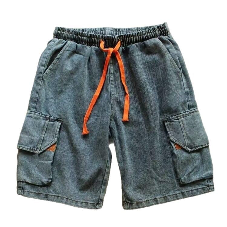 Short cargo en jean homme coupe ample contre la chaleur d'été