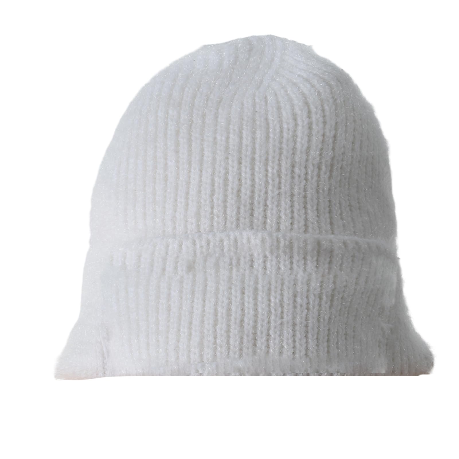 VinfactThick Soft Warm Beanie Hat,White