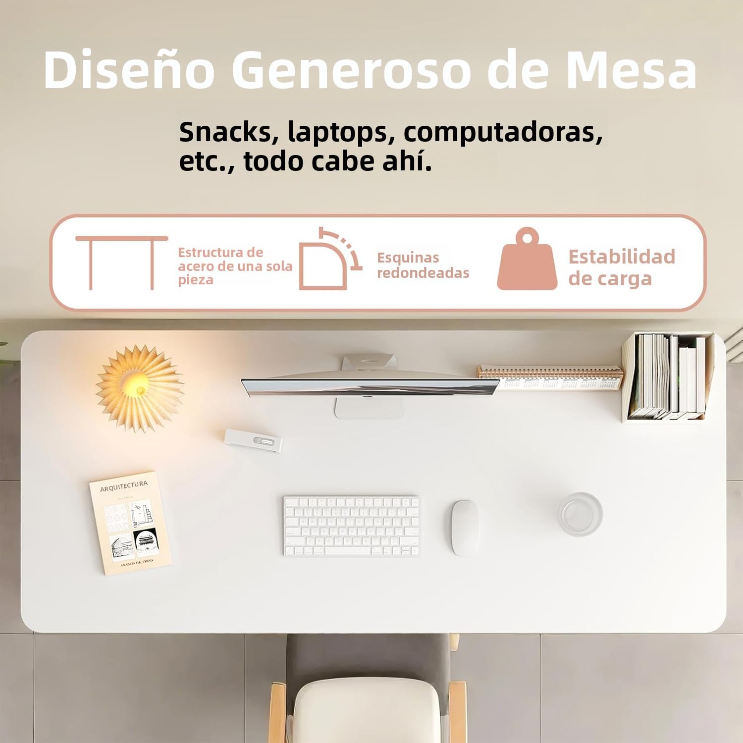 Escritorio de computadora sin ensamblaje, Mesa de Estudio y Escritura Mesa pliante ahorradora de Espacio para Sala de Estar, Oficina en casa