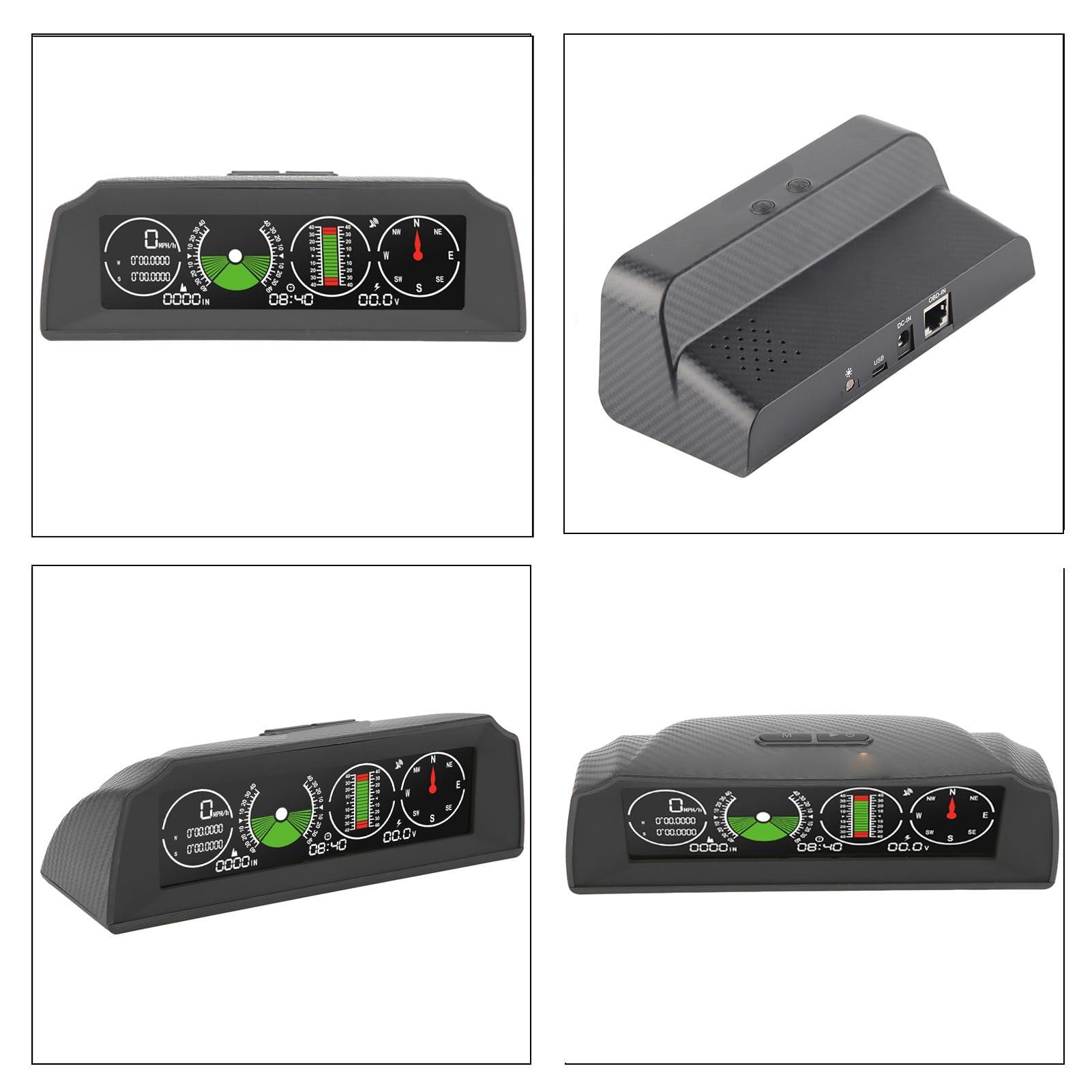 KIMISS Medidor de Pendiente GPS KMH Inclinómetro HUD para Coche
