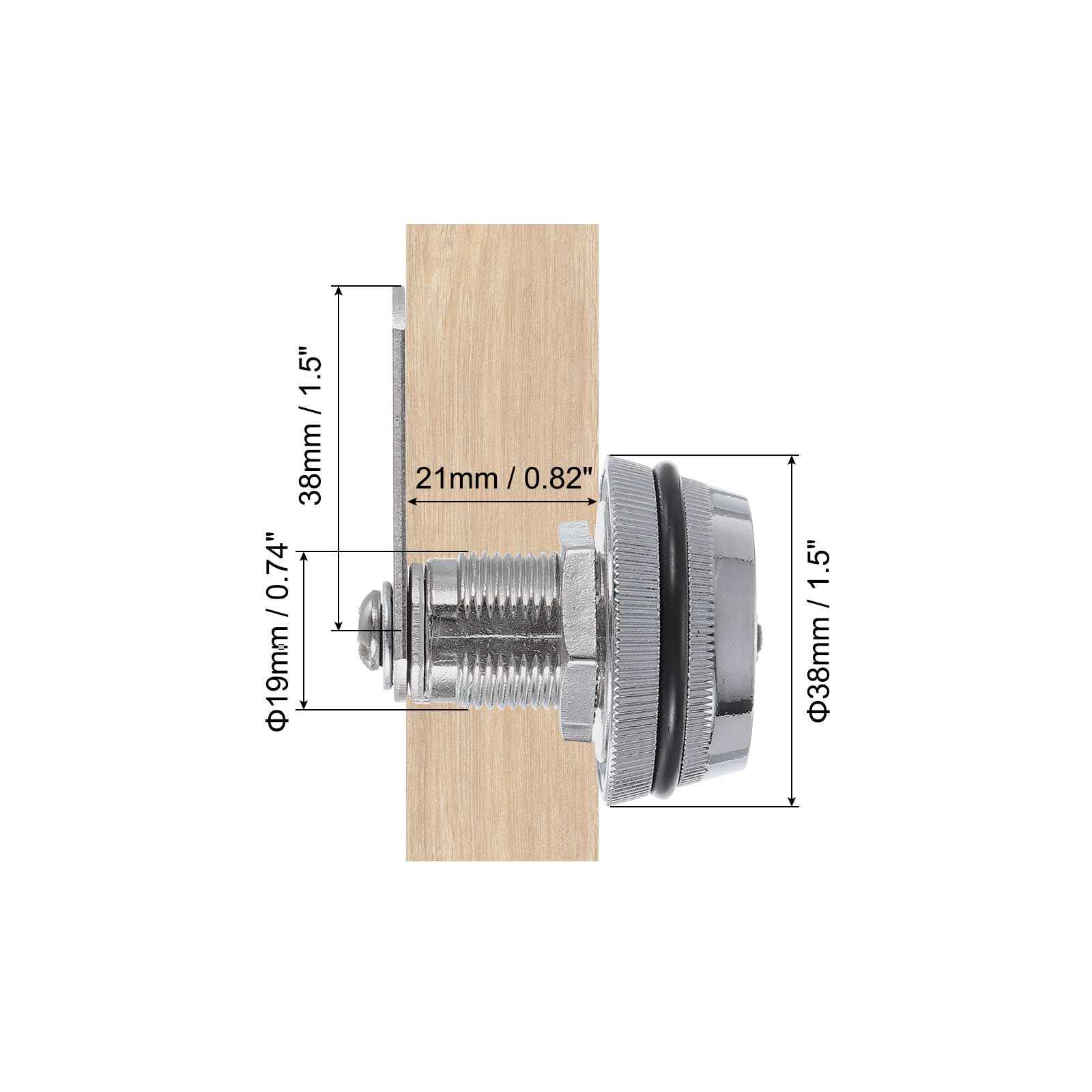PATIKIL 3/4" Combination Cam Lock - Image 2