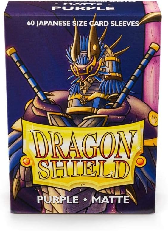 10 Packs Dragon Shield Matte Mini Japanese Purple 60 ct Card Sleeves Display Case