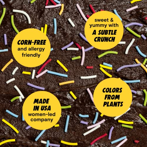 Image of Supernatural Rainbow Crunchies, Dye-Free Vegan Crunchy Dessert Topping, 3oz