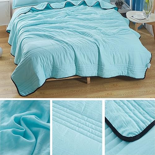 Vista 6 de soputry Manta refrescante de seda, manta refrescante para sudores nocturnos, manta ligera de verano ultra fría y transpirable para personas que Gris