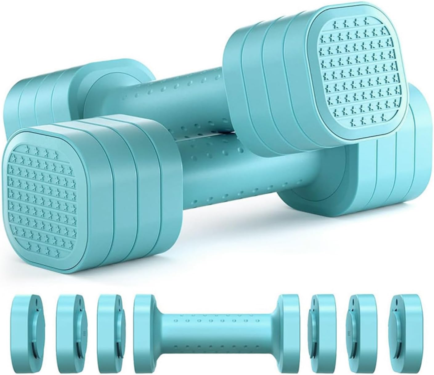 ハンド ウェイト セット レディース - 調節可能なダンベル ペア、滑り止めグリップ、ポータブル トレーニング機器 | 2ポンド 3