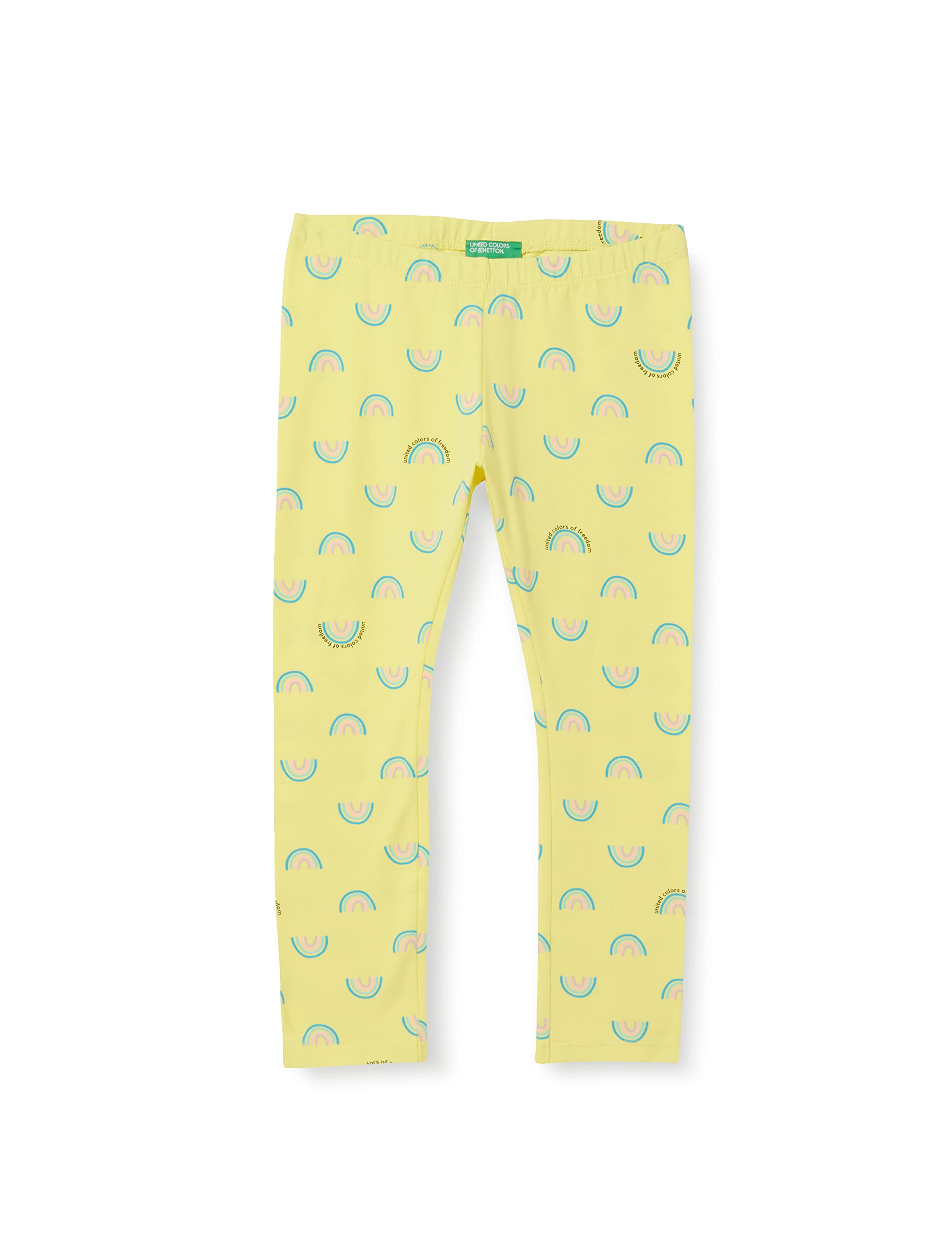 Legging Bébé Garçon United Colors Of Benetton - Coton Organique - Taille 62 Cm - Blanc Avec Boutons Bois