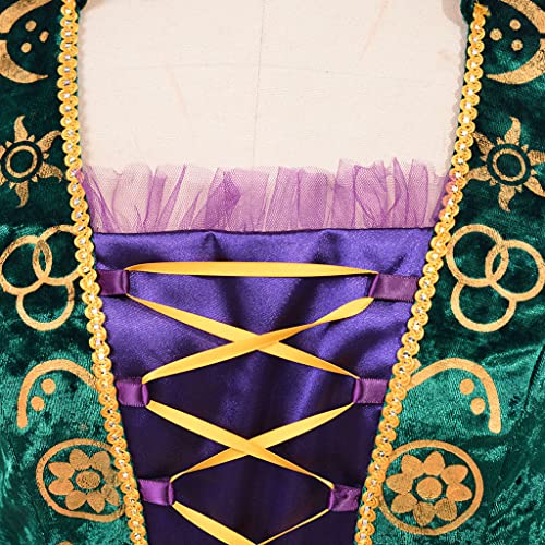 LoliMiss Winifred Sanderson Costume de cosplay en velours – Robe de sorcière d'Halloween (vert, taille XXL) – vue 5