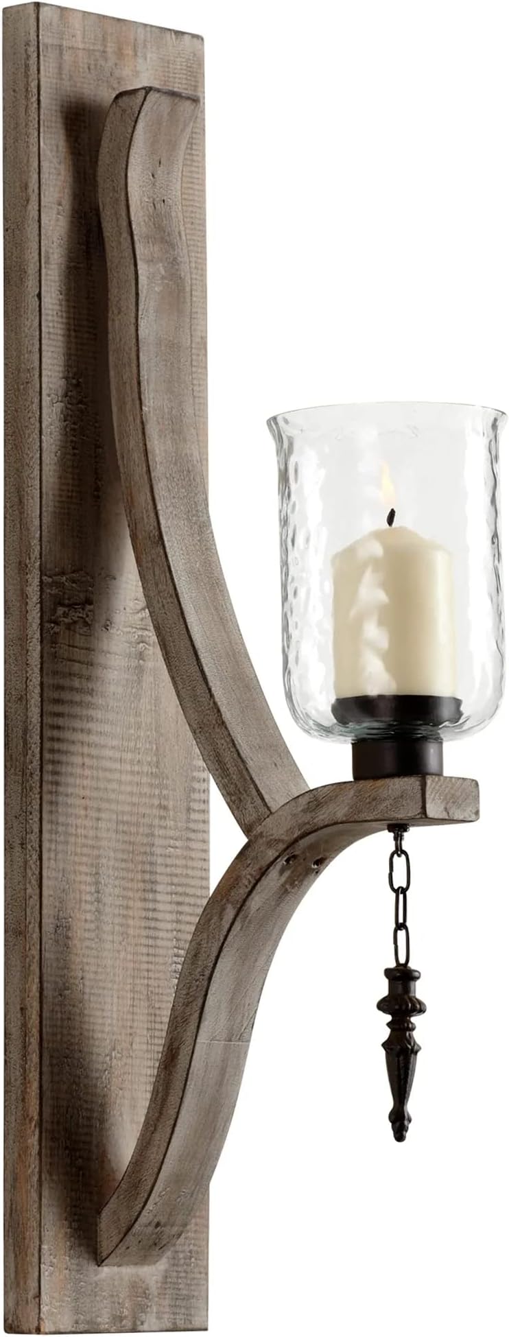 Cyan DesignIron Glass and Wood Giorno Wall Candle Holder