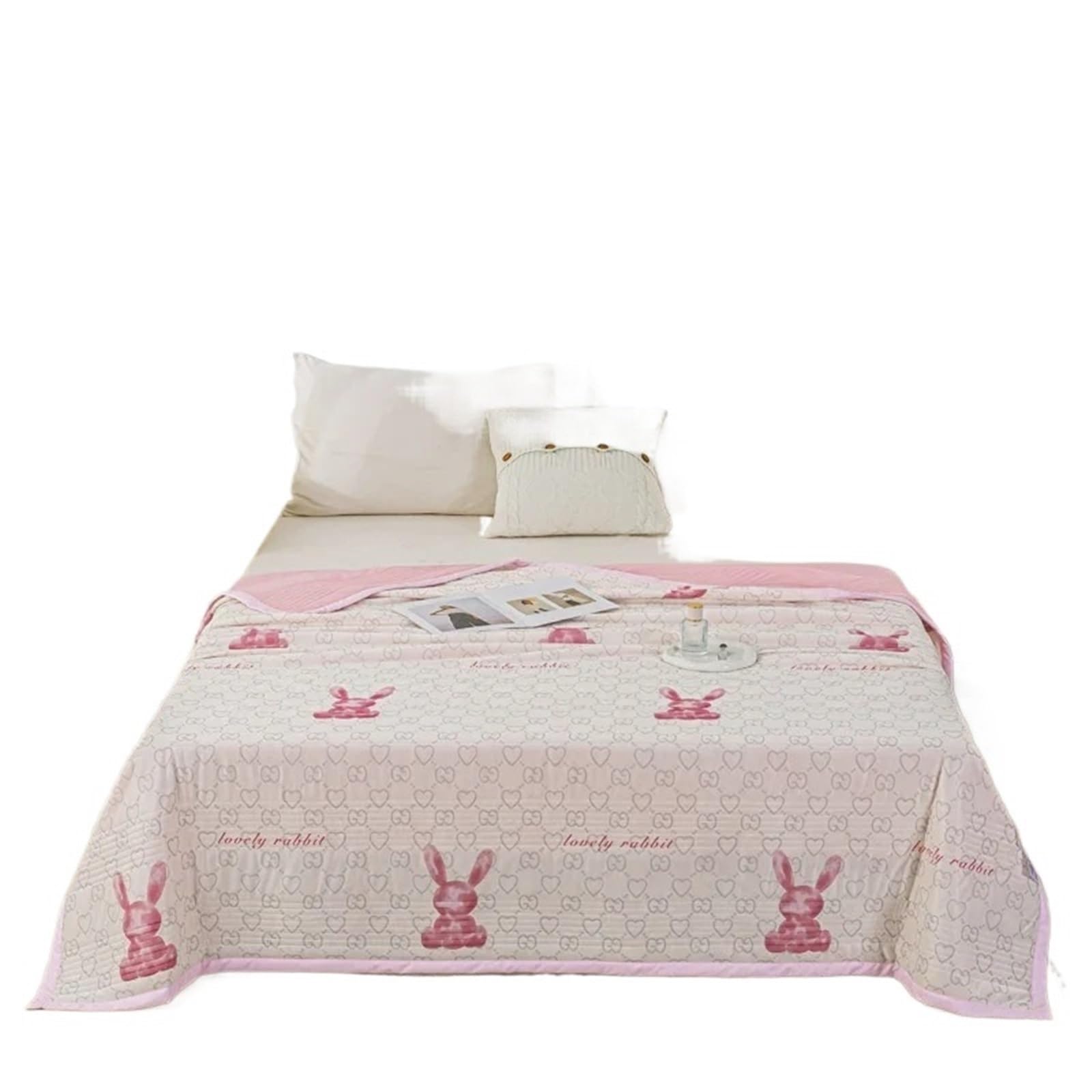 IRFHDCX Summer Blanket Cooling Quilt Reversible Bedspread Quilted Coverlets King Size for Summer Sleep(Color08,150X220cm)