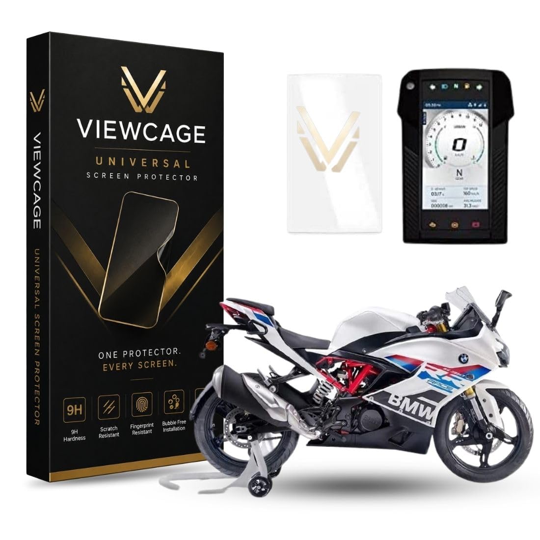 BMW G 310 RR 2022+ Meter Screen Protector Tempered Glass Guard | HD Clear Scratch Resistant TFT Display Protection Film | Bubble Free Easy Installation (Peck of 1)-image-46