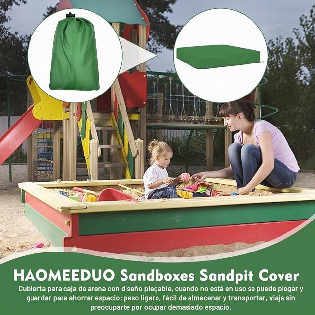 Foto 7 de 8 de HAOMEEDUO Funda Arenero Infantil 155*155*20CM Protección Exterior para Niños Lona para Tapar Arenero Cubierta…
