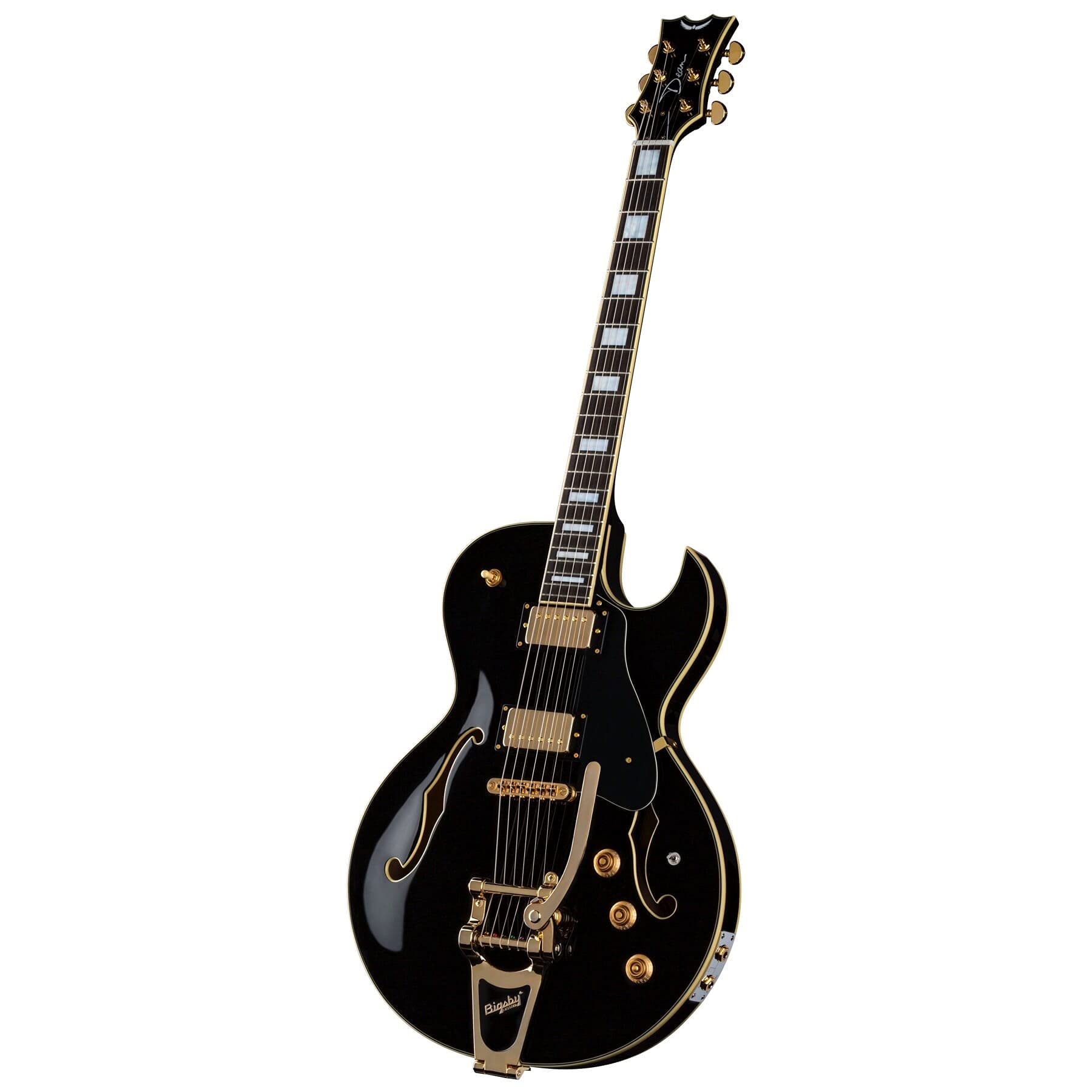 Dean Colt with Bigsby & Piezo Semi-Hollowbody Guitar Classic Black, COLT B CBK