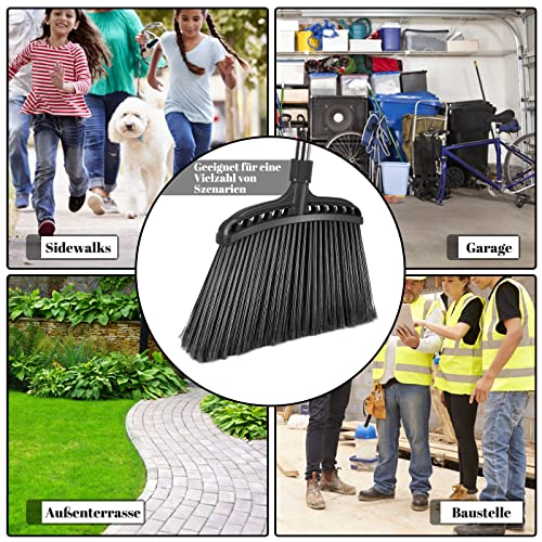 Besen mit Stiel,Masthome Straßenbesen mit Edelstahl Langem Stiel,142 cm Innen Besen mit Steifen Borsten,Gartenbesen mit Teleskopstiel, Kehrbesen für Haushalt Garage Terrasse Lobby Hof – Bild 7