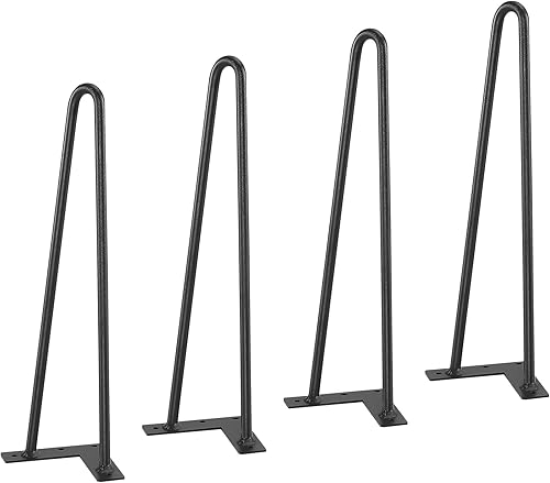 Miniatura 12 de VEVOR Patas de muebles de horquilla de 16 pulgadas, proyectos de bricolaje para el hogar de metal, mesa de noche, mesa auxiliar, escritorio,