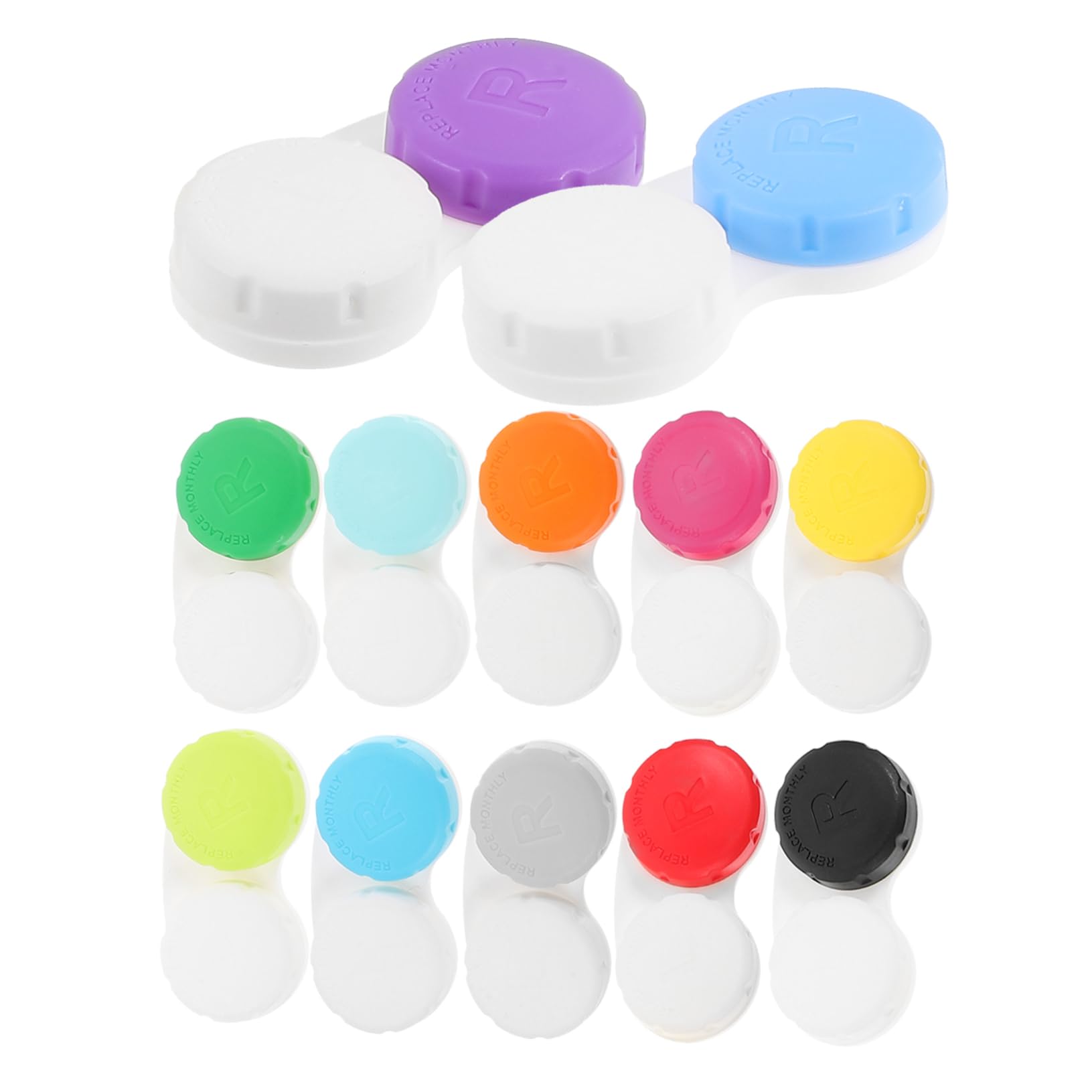5 Series Estuche para Lentes De Contacto Contenedor Cosmético para Lentes Adorable Organizador De Lentes Estuche Organizador De Lentes De Viaje Estuche 12 Piezas x 5