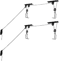 Vista 9 de Bike Hanger - Overhead Hoist Pulley System with 100lb Capacity for Bicycles or Ladders - Secure Garage Ceiling Storage by Rad Sportz