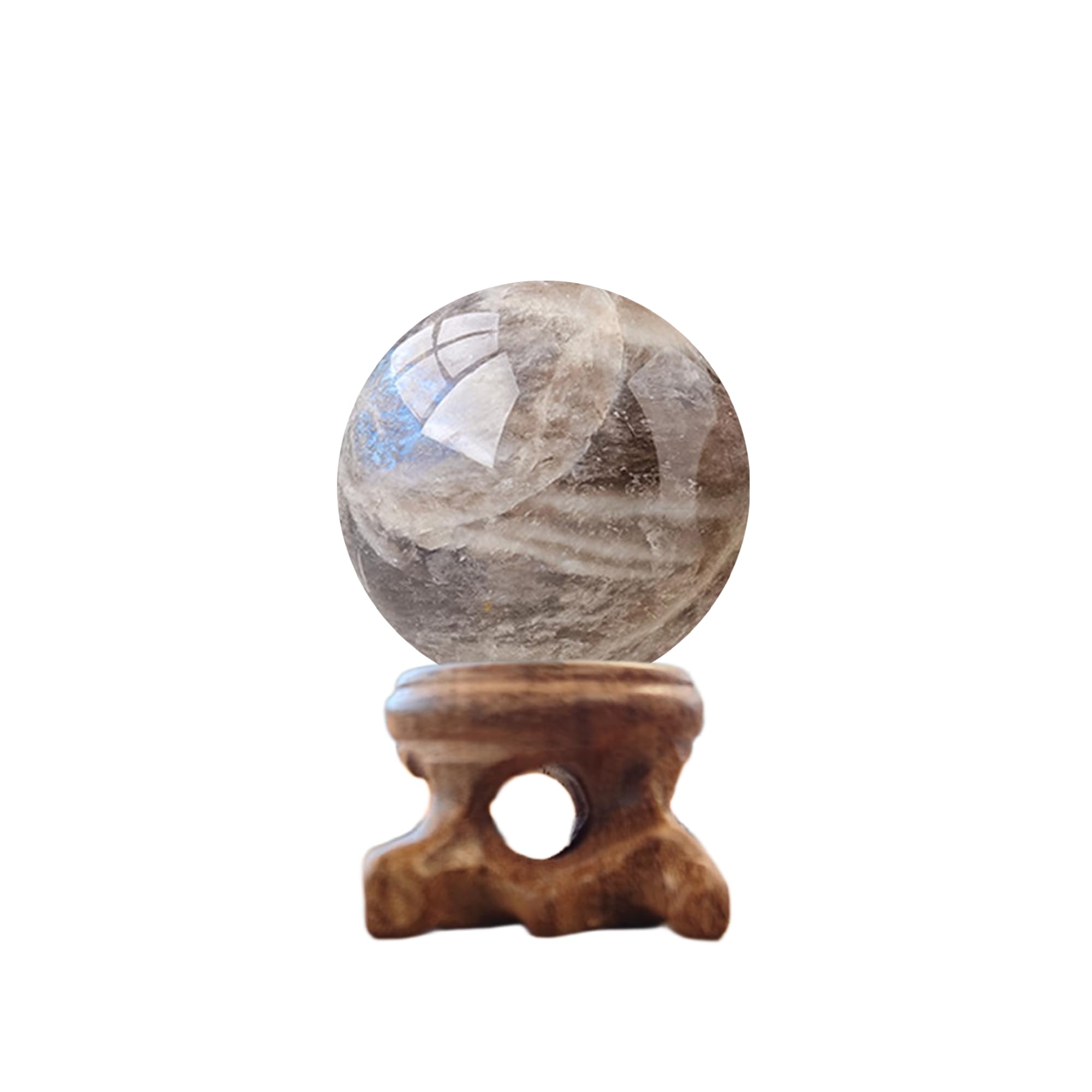 DPURPIWADY Crystal Ball with Stand - 2" Inches Sphere Balls for Witchcraft and Decorative Balls(Rainbow Moonstone)