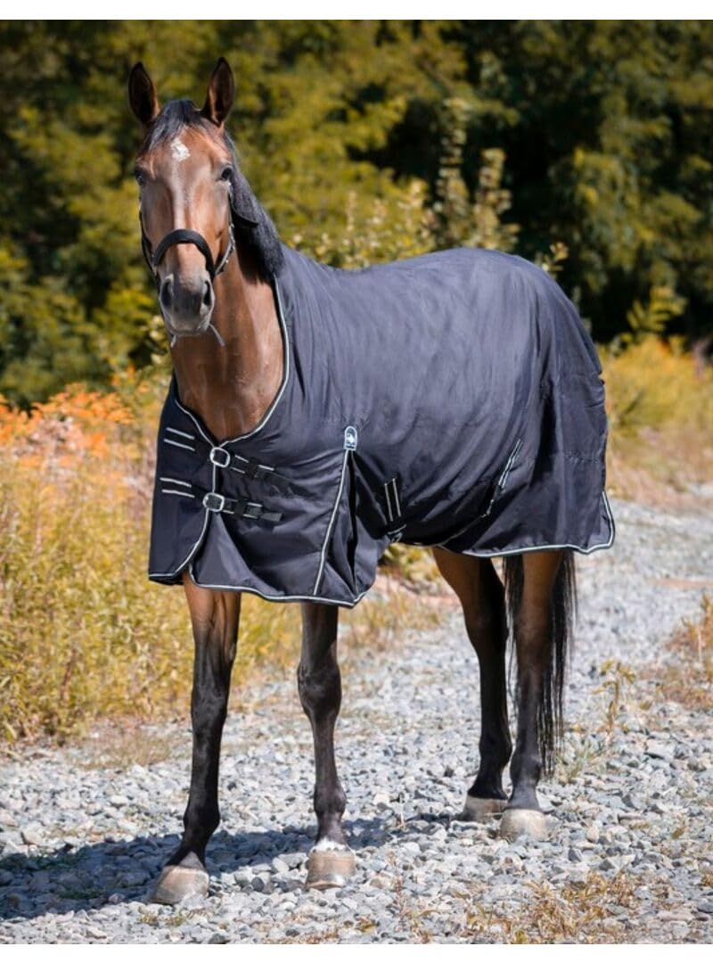 RIDING WORLD Camisa Oxford Impermeable - Colores - Negro, Tamaño Mantas - 6.0
