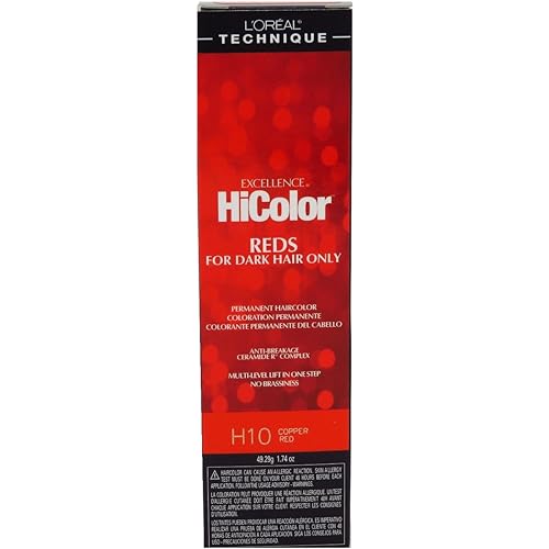 Loreal Excellence Hicolor H10 Tube Copper Red 1.74 Ounce (51ml) (2 Pack)
