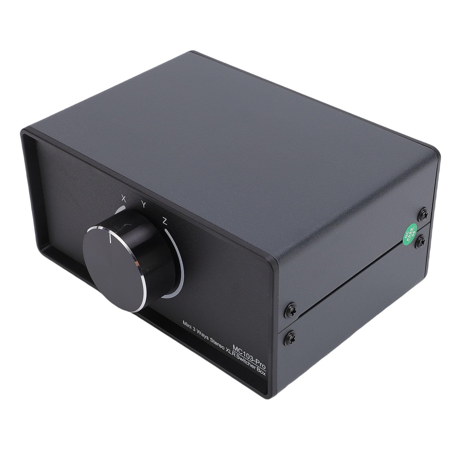 Walfront XLR Audio Switch Balanced Converter 3 en 1 OUT XLR Selector Selector Selector con Controlador de Volumen para Selector de Audio Pasivo Estéreo de 3 Vías