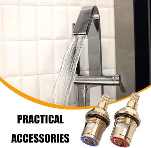 Miniatura 7 de Válvulas de grifo de repuesto de 12 pulgada de cuarto de vuelta, cartucho de disco de cerámica de latón, válvulas de grifo, repuesto para grifo