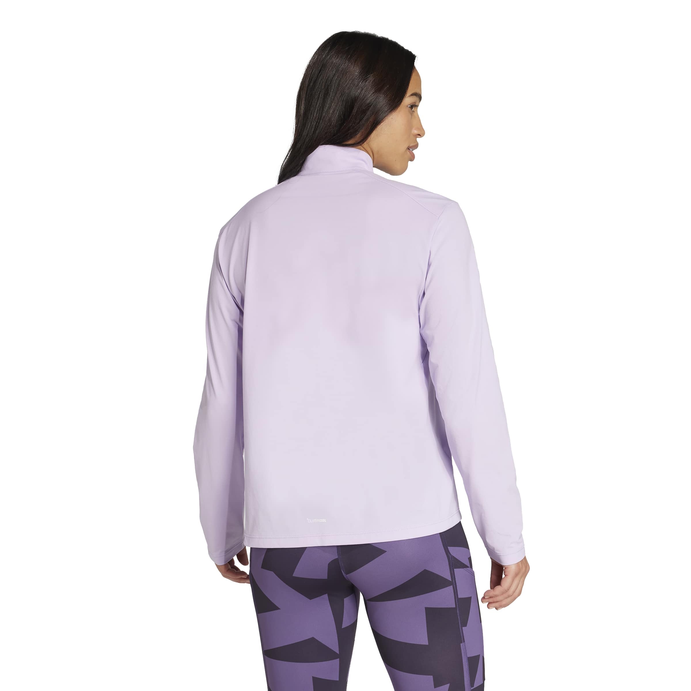adidas dames Terrex Multi CLIMACOOL Half Zip Long Sleeve, Powder Plum, XS