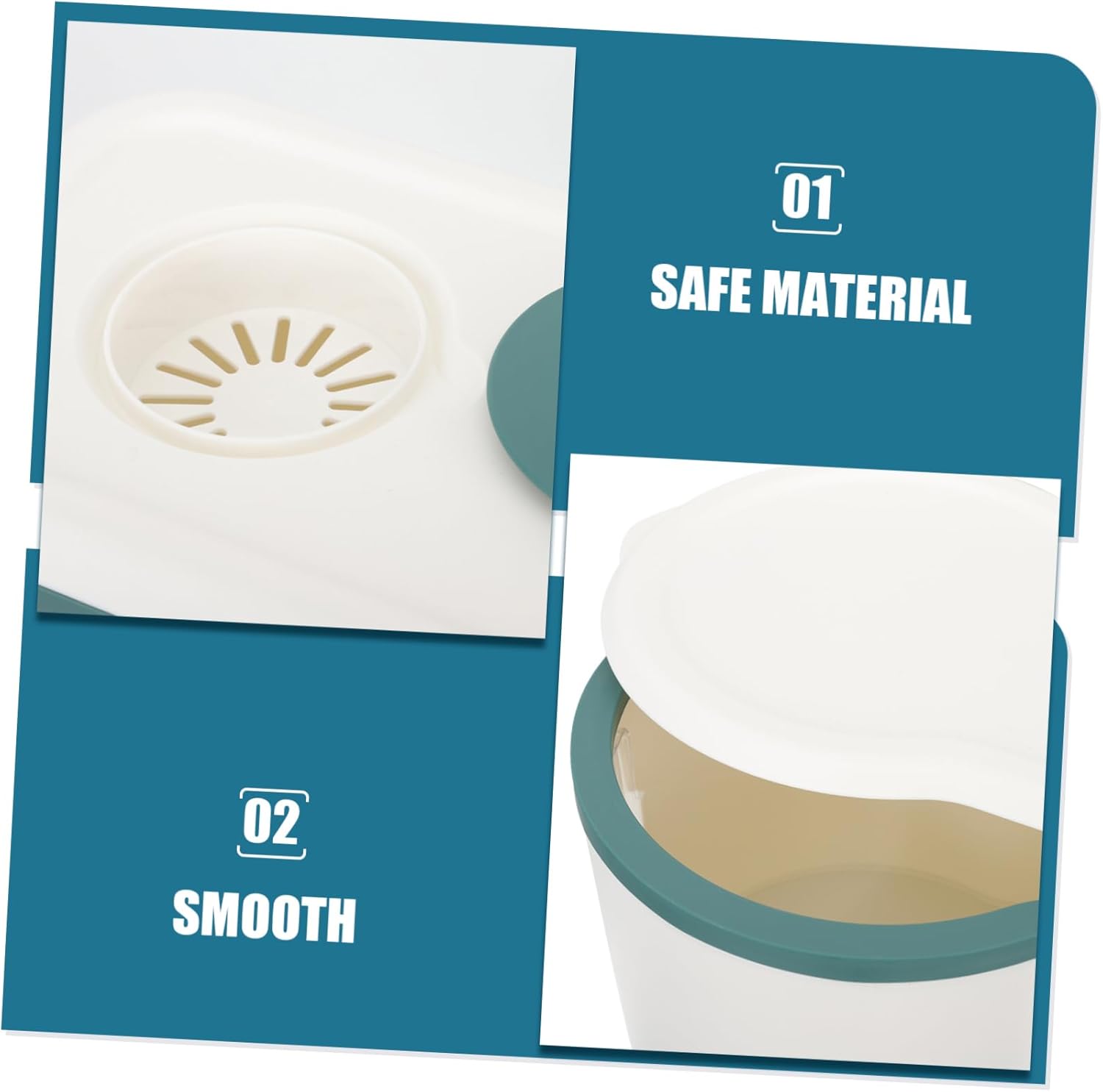 ABOOFAN Airtight Cereal Storage Box Lid Rice Dispenser Large Capacity Kitchen Container for Dry Foods