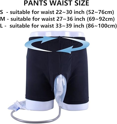 Miniatura 2 de Colector de orina masculino, bolsa de recolección de orina portátil para hombres, dispositivo de catéter externo portátil para hombres con dos