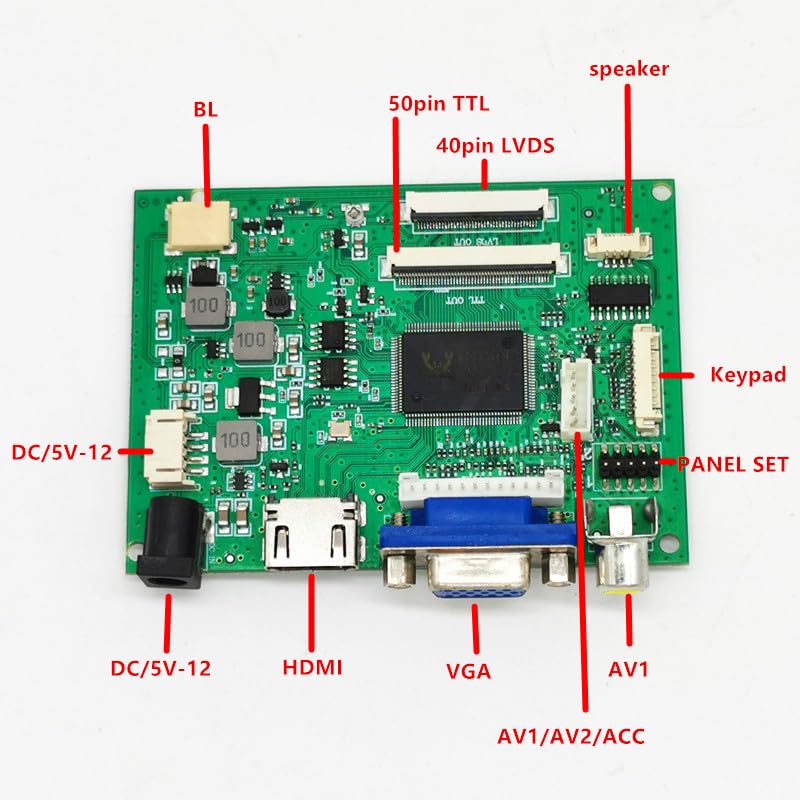 Scheda di Driver LCD Universale 40PIN 50PIN Programma Scheda di Controllo Gratuita Scheda di Controllo Gratuita for Pannello LCD da 6,5 ​​"7" 8 "9" 10.1 "(Driver Board)