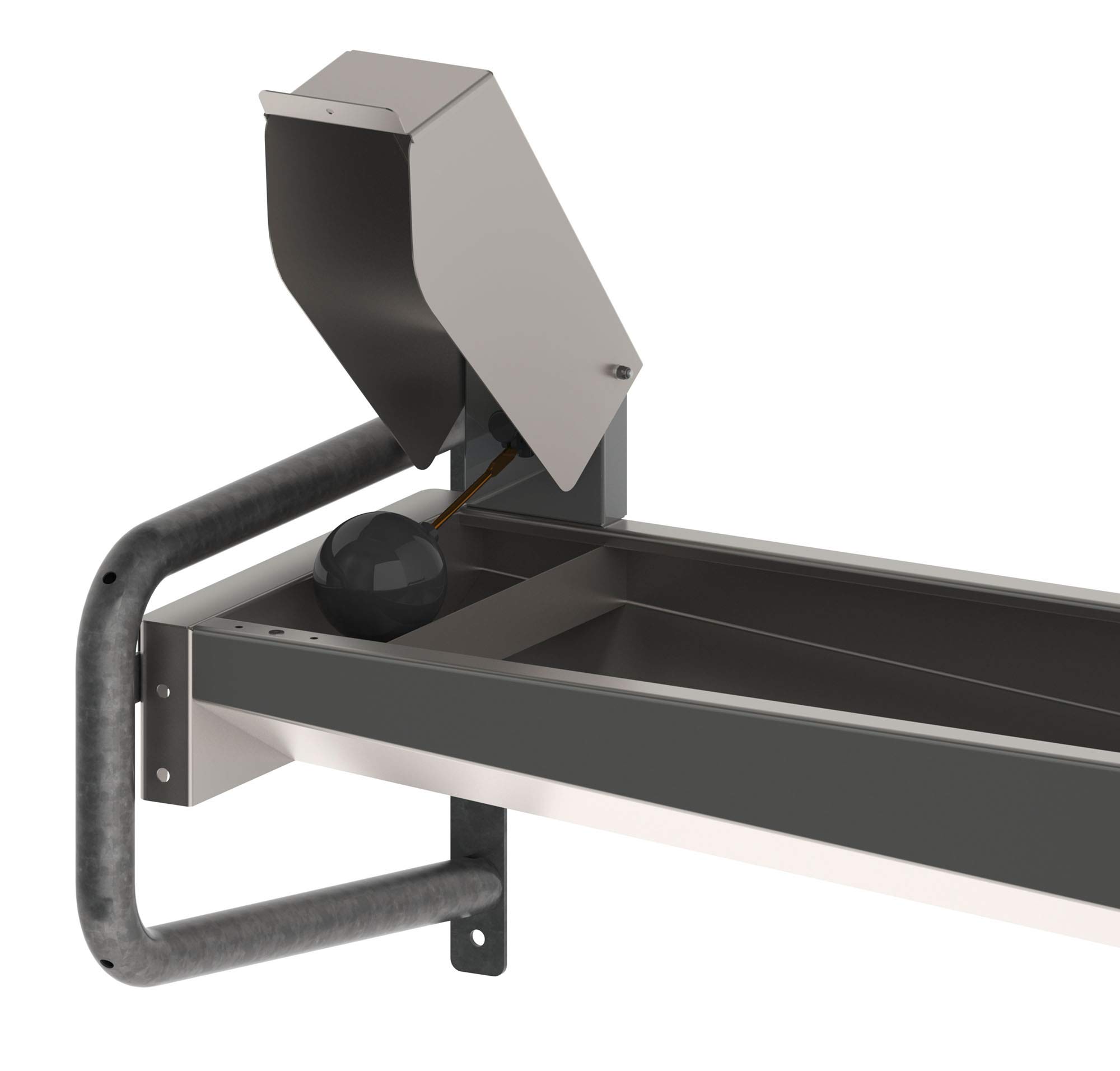 Kerbl Bebedero de Acero Inoxidable 100 cm con Base